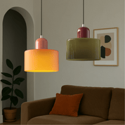 Bauhaus Farbglas Hängeleuchte Modernes Design - Deckenleuchte - Rosa - Voldeva