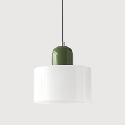Bauhaus Farbglas Hängeleuchte Modernes Design - Deckenleuchte - Weiß - Voldeva
