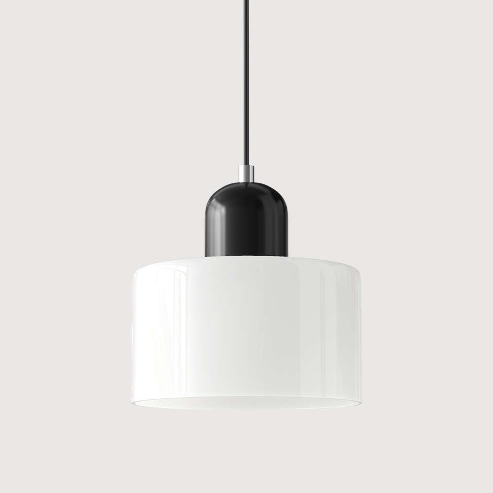 Bauhaus Farbglas Hängeleuchte Modernes Design - Deckenleuchte - Weiß - Voldeva