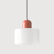 Bauhaus Farbglas Hängeleuchte Modernes Design - Deckenleuchte - Weiß - Voldeva