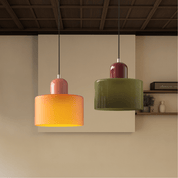 Bauhaus Farbglas Hängeleuchte Modernes Design - Deckenleuchte - Rosa - Voldeva
