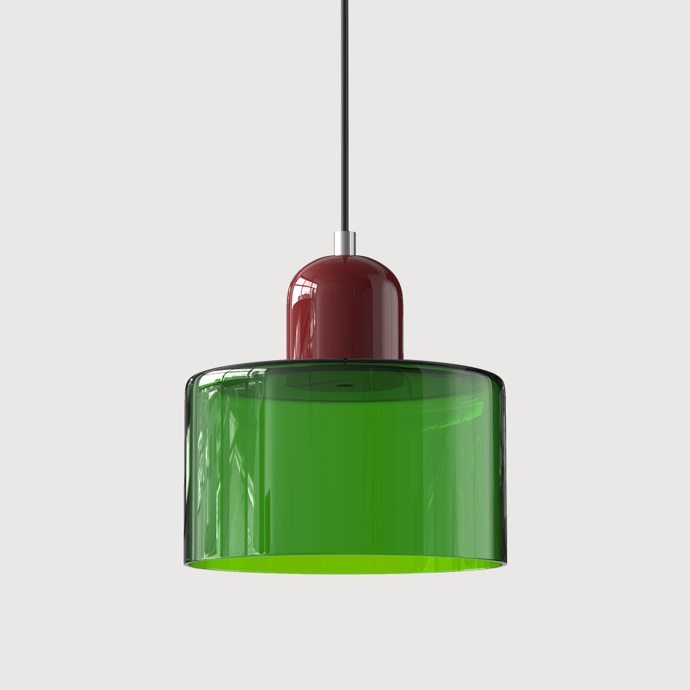 Bauhaus Farbglas Hängeleuchte Modernes Design - Deckenleuchte - Grün - Voldeva