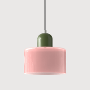 Bauhaus Farbglas Hängeleuchte Modernes Design - Deckenleuchte - Rosa - Voldeva