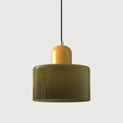 Bauhaus Farbglas Hängeleuchte Modernes Design - Deckenleuchte - Hellgrün - Voldeva
