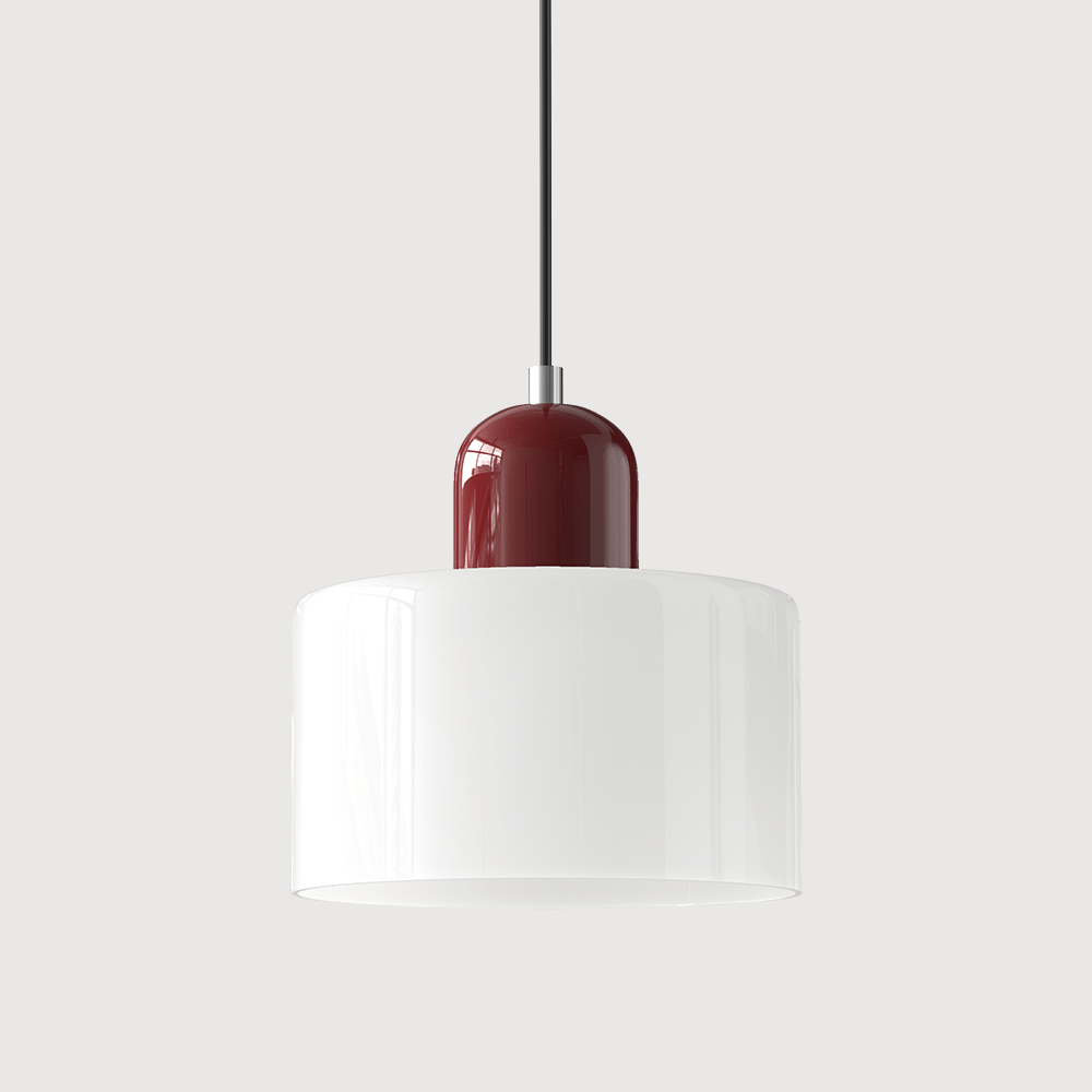 Bauhaus Farbglas Hängeleuchte Modernes Design - Deckenleuchte - Weiß - Voldeva