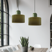 Bauhaus Farbglas Hängeleuchte Modernes Design - Deckenleuchte - Rosa - Voldeva