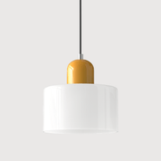Bauhaus Farbglas Hängeleuchte Modernes Design - Deckenleuchte - Weiß - Voldeva