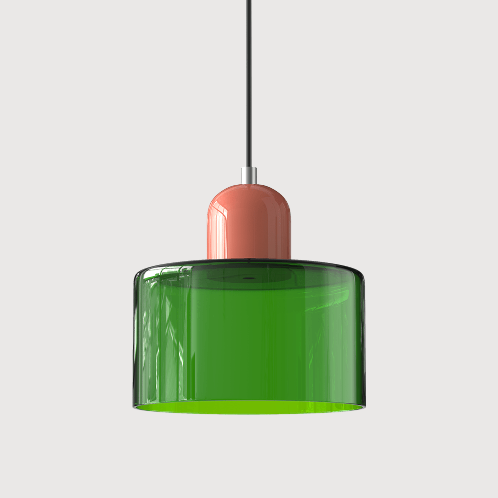 Bauhaus Farbglas Hängeleuchte Modernes Design - Deckenleuchte - Grün - Voldeva
