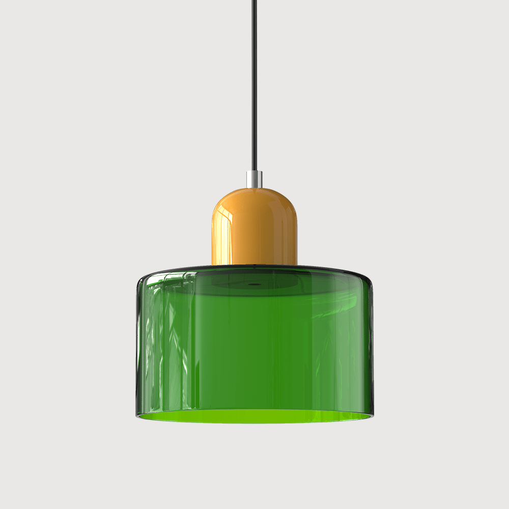 Bauhaus Farbglas Hängeleuchte Modernes Design - Deckenleuchte - Grün - Voldeva