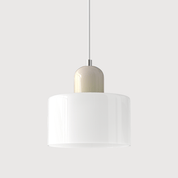 Bauhaus Farbglas Hängeleuchte Modernes Design - Deckenleuchte - Weiß - Voldeva
