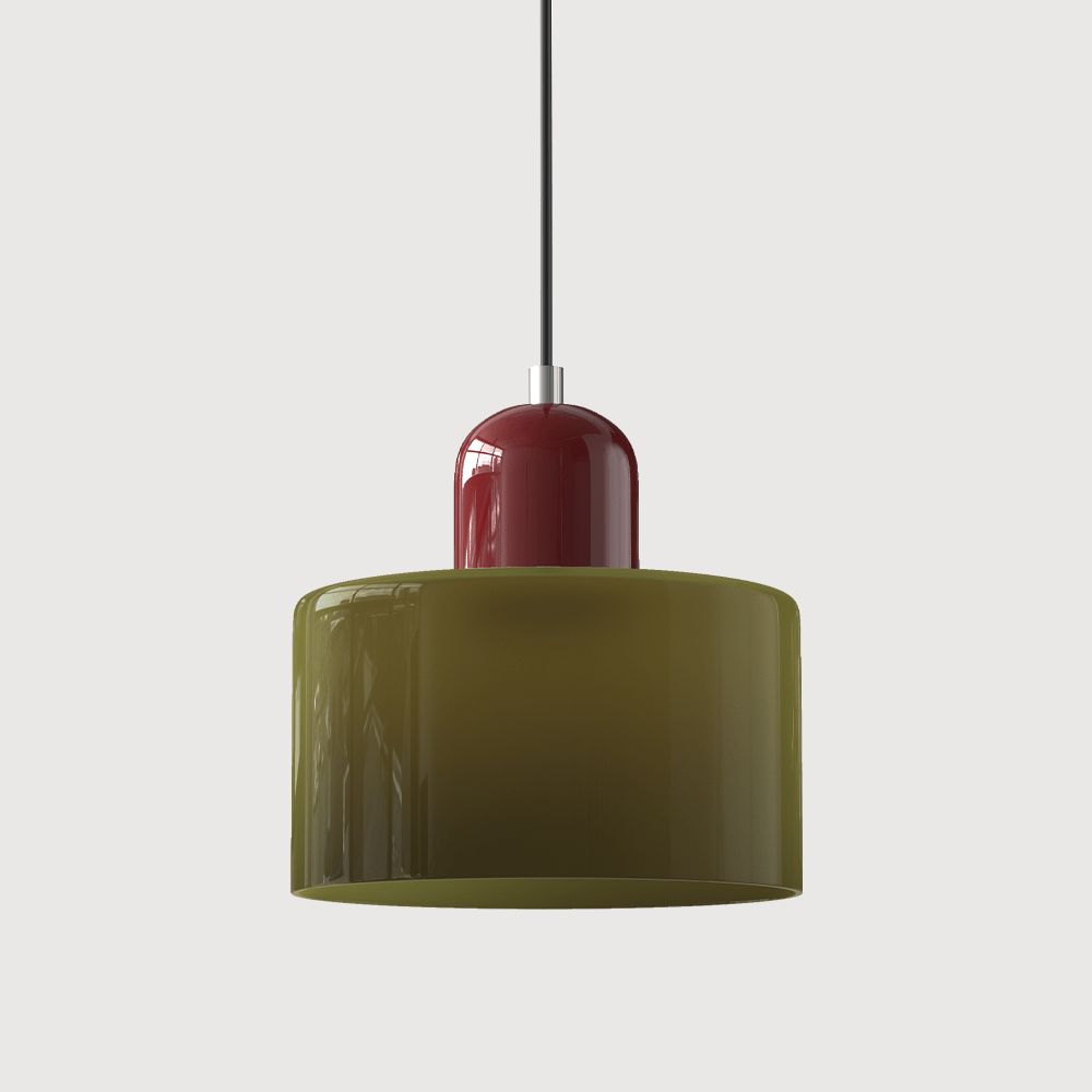 Bauhaus Farbglas Hängeleuchte Modernes Design - Deckenleuchte - Hellgrün - Voldeva