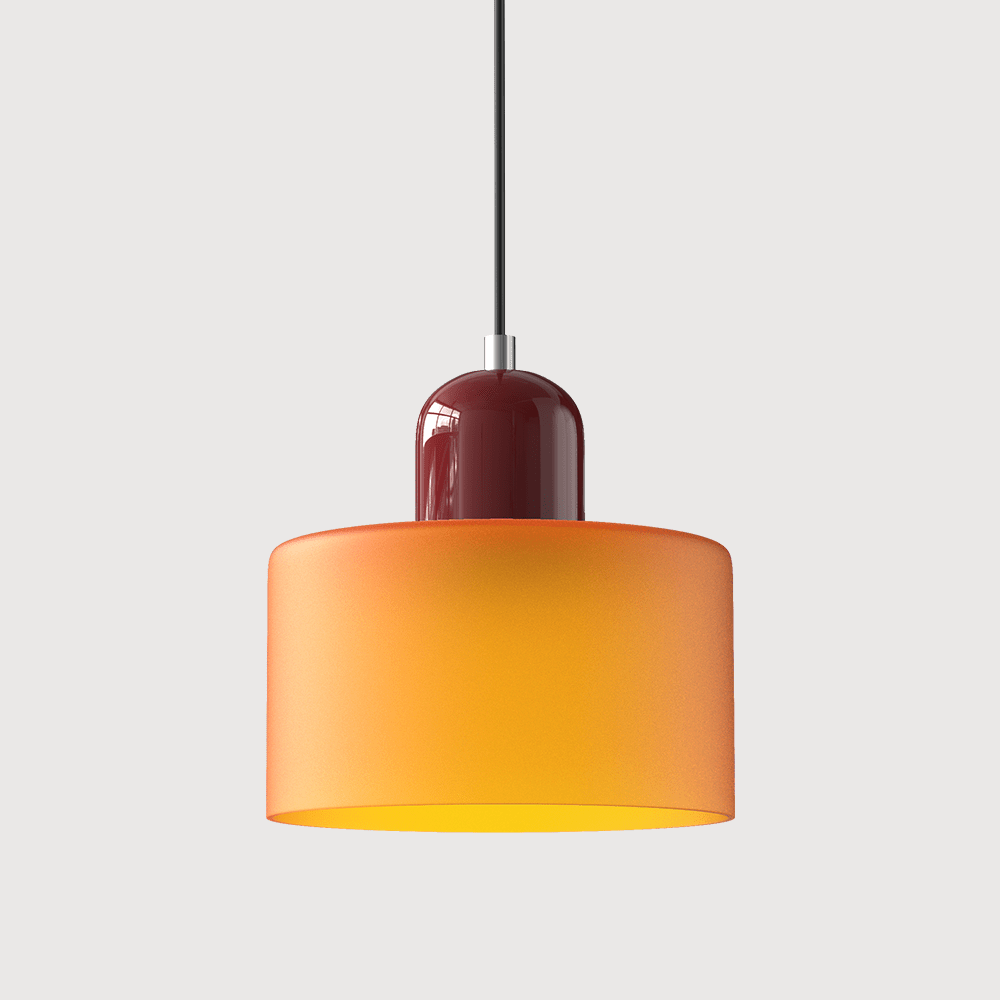 Bauhaus Farbglas Hängeleuchte Modernes Design - Deckenleuchte - Orange - Voldeva
