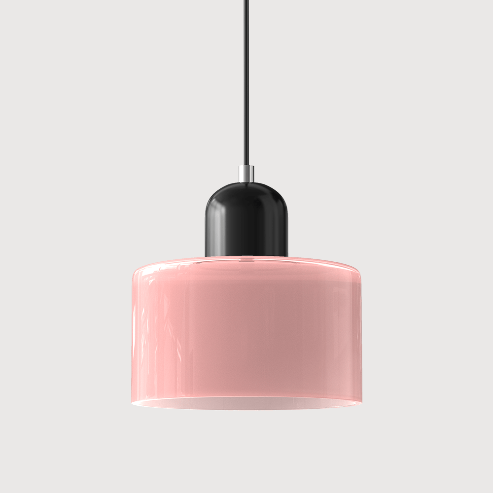 Bauhaus Farbglas Hängeleuchte Modernes Design - Deckenleuchte - Rosa - Voldeva