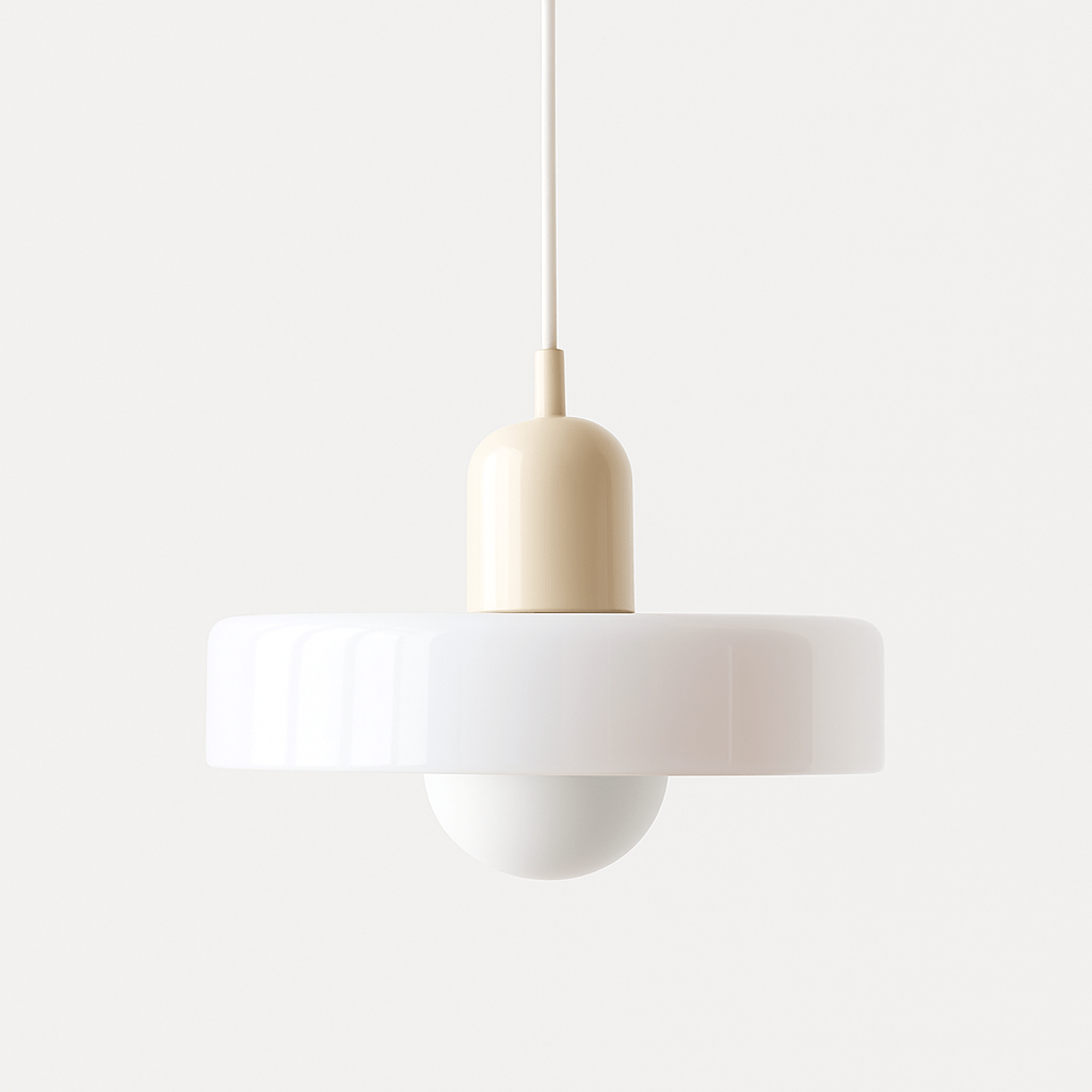 Bauhaus Eisen Pendelleuchte Farbige Moderne Hängeleuchte - Deckenleuchte - Beige - Voldeva