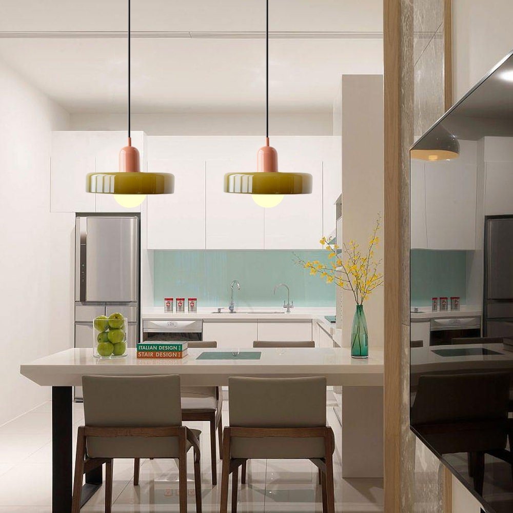 Bauhaus Eisen Pendelleuchte Farbige Moderne Hängeleuchte - Deckenleuchte - Beige - Voldeva