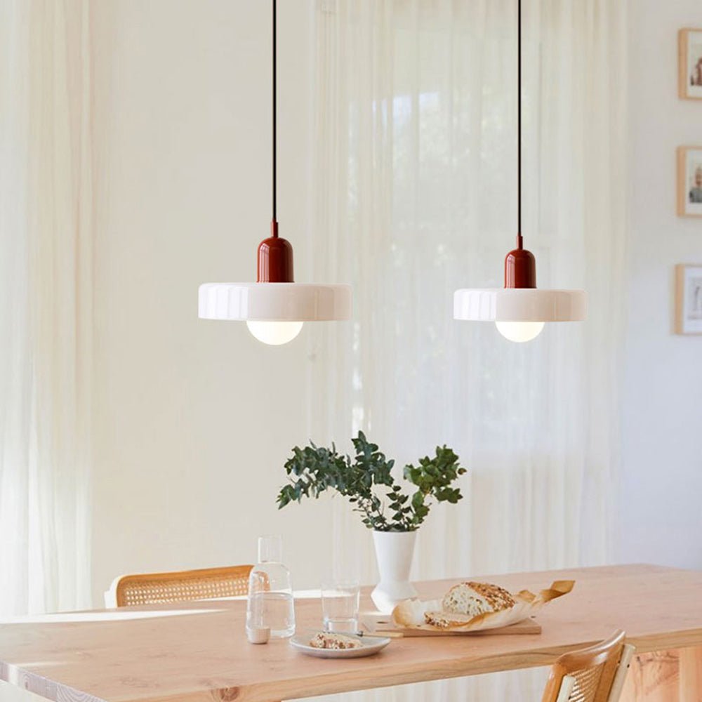 Bauhaus Eisen Pendelleuchte Farbige Moderne Hängeleuchte - Deckenleuchte - Rot - Voldeva