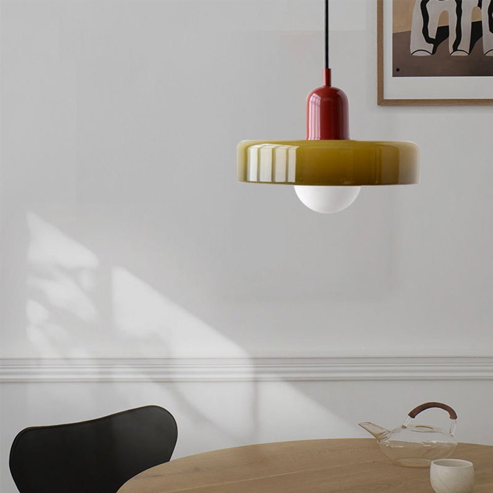 Bauhaus Eisen Pendelleuchte Farbige Moderne Hängeleuchte - Deckenleuchte - Beige - Voldeva