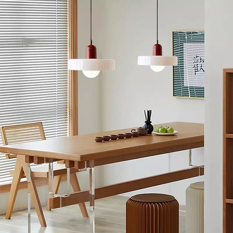 Bauhaus Eisen Pendelleuchte Farbige Moderne Hängeleuchte - Deckenleuchte - Rot - Voldeva