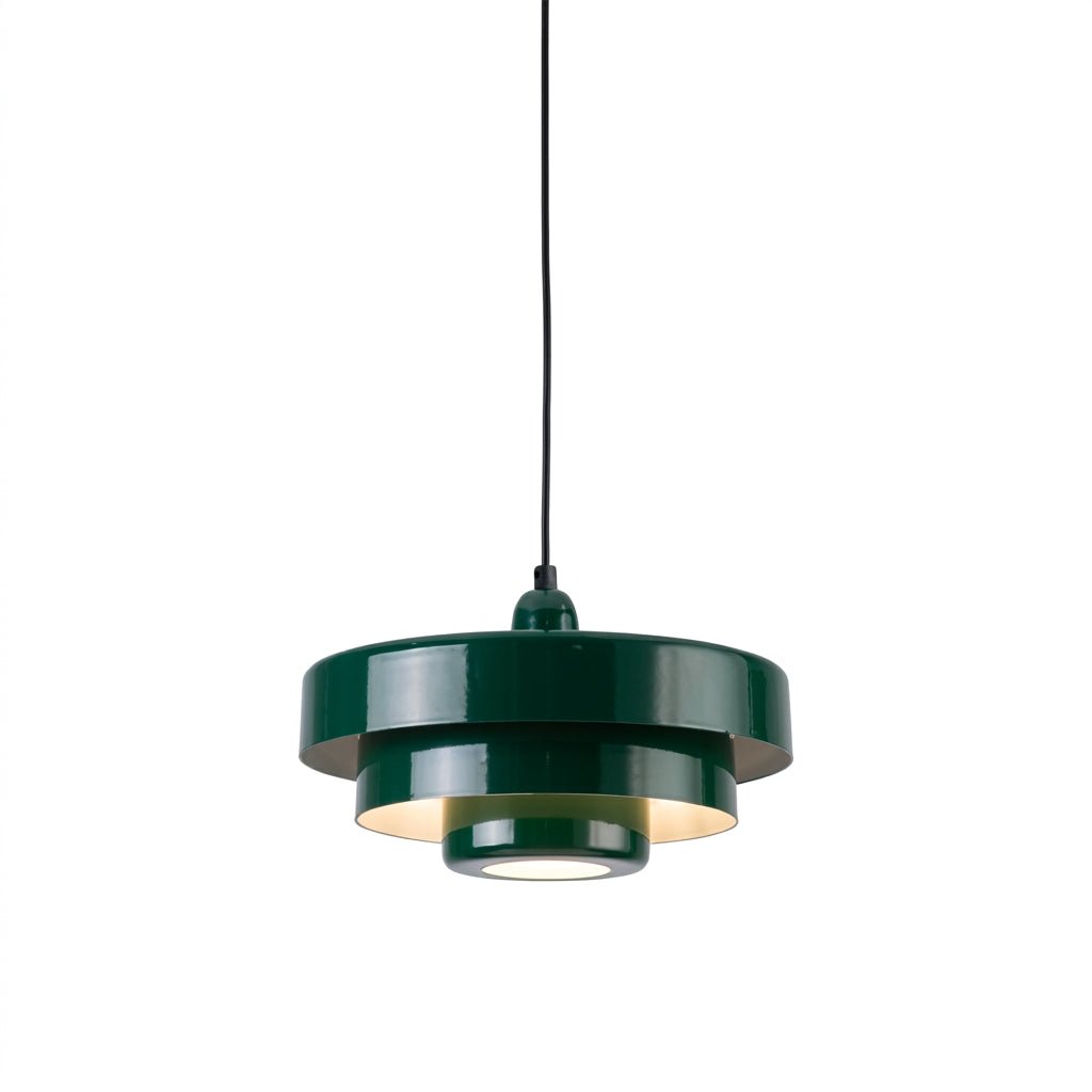 Bauhaus Pendelleuchte mit Gestuften Rundschirmen - Pendelleuchte - Grün - Voldeva