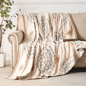Baumwolldecke Mit Mandala - Muster Im Boho - Stil - Decke - 150x200 cm - Voldeva