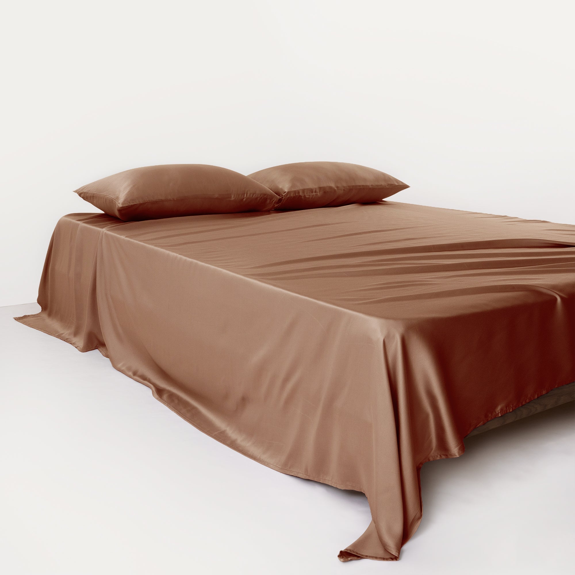 Bettlaken Ohne Gummizug Mit Atmungsaktiver Oberfläche - Schlafzimmer - Rost - Voldeva