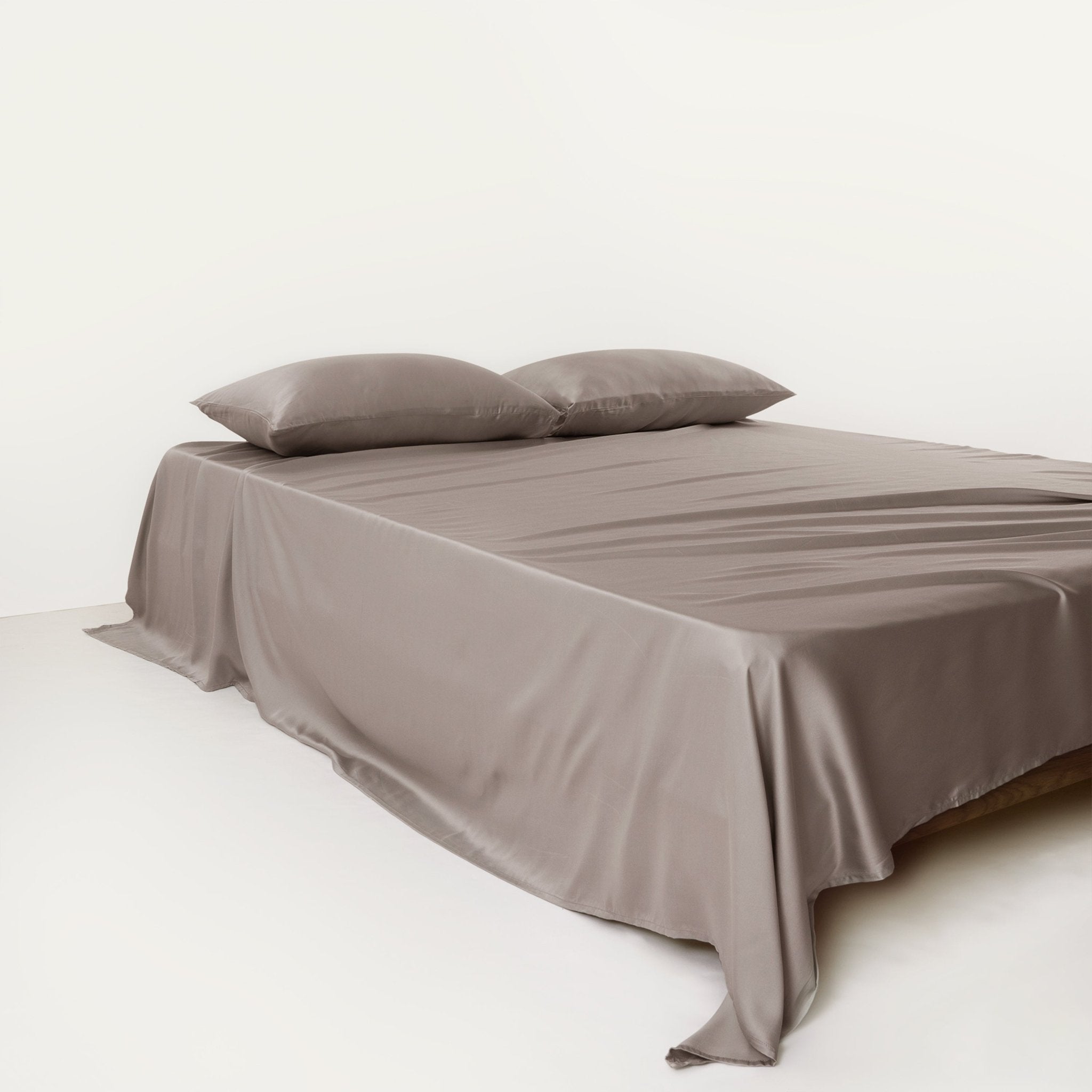 Bettlaken Ohne Gummizug Mit Atmungsaktiver Oberfläche - Schlafzimmer - Warmgrau - Voldeva