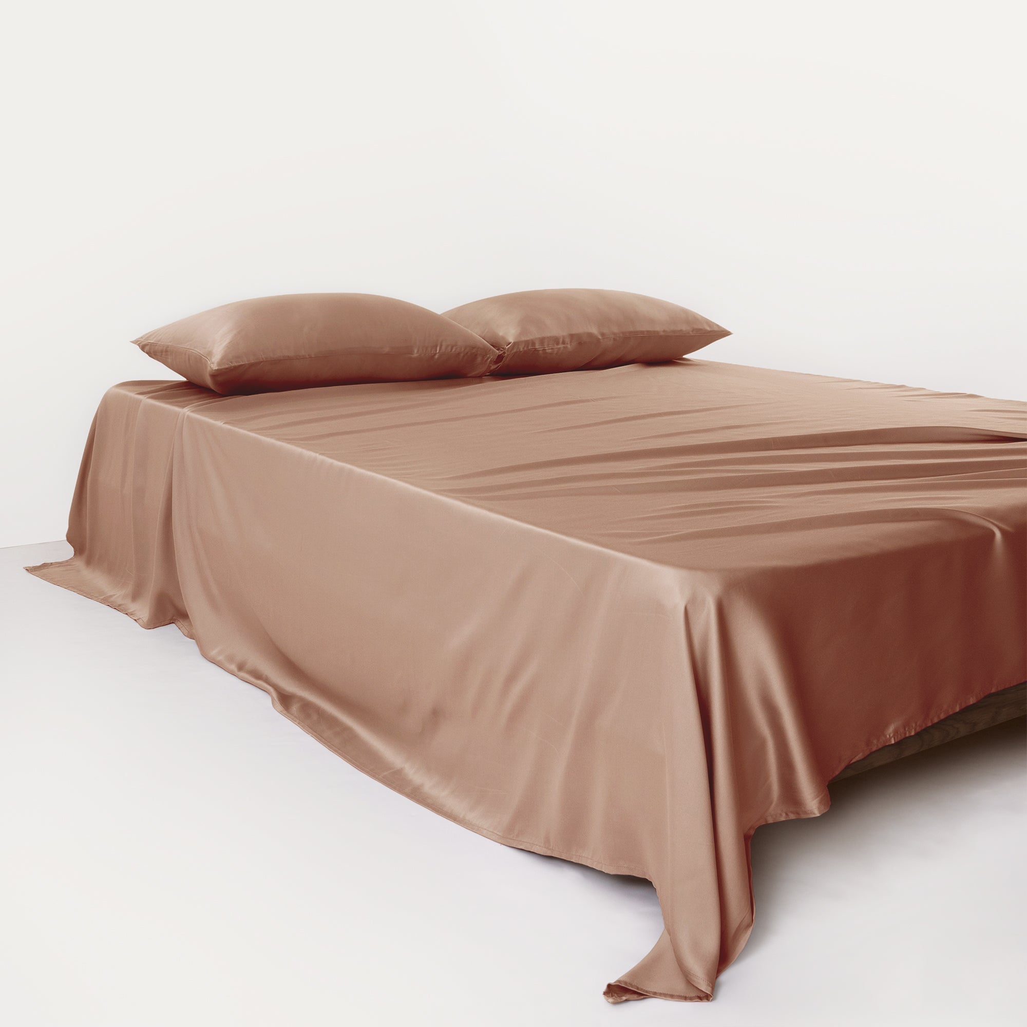 Bettlaken Ohne Gummizug Mit Atmungsaktiver Oberfläche - Schlafzimmer - Braun - Voldeva