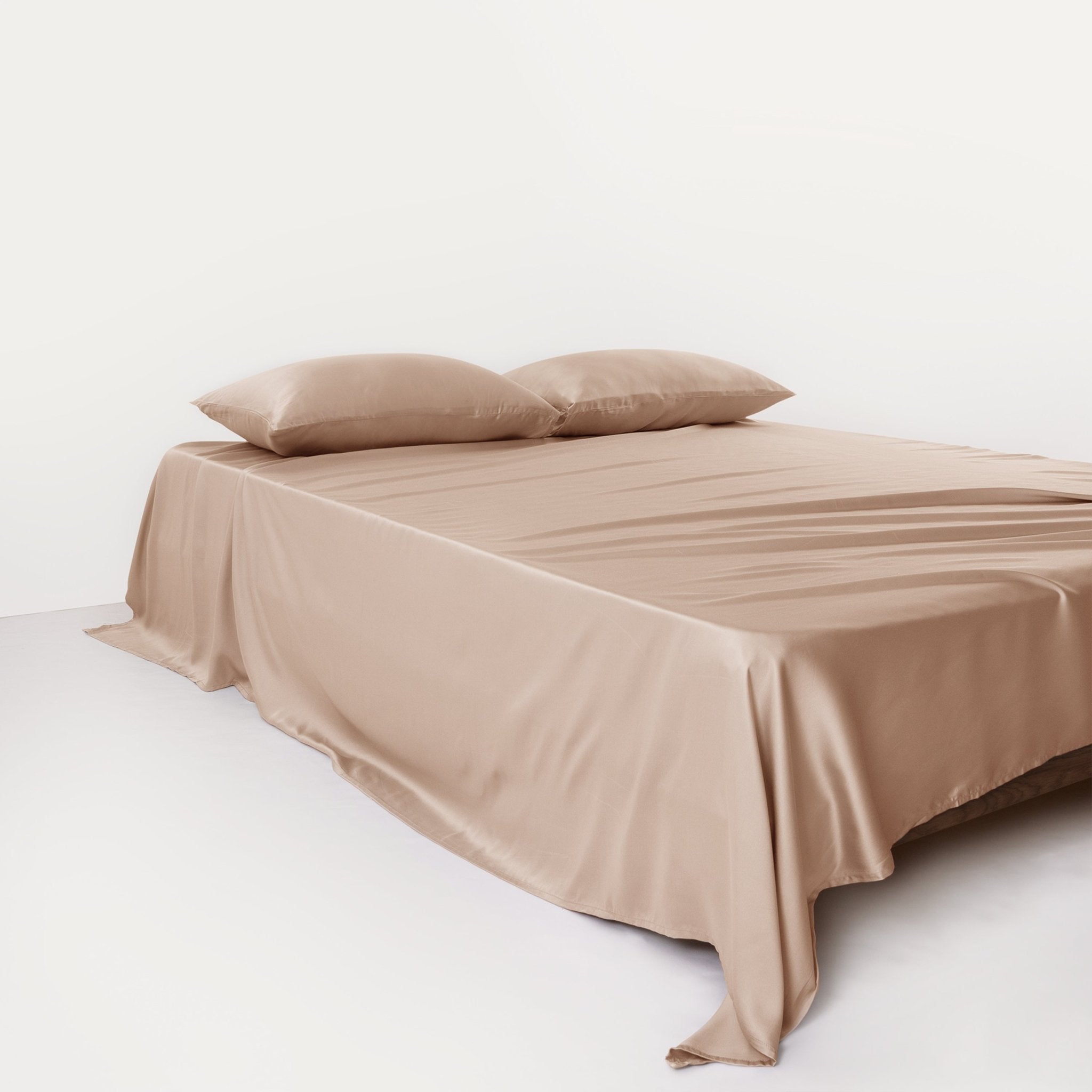 Bettlaken Ohne Gummizug Mit Atmungsaktiver Oberfläche - Schlafzimmer - Beige - Voldeva