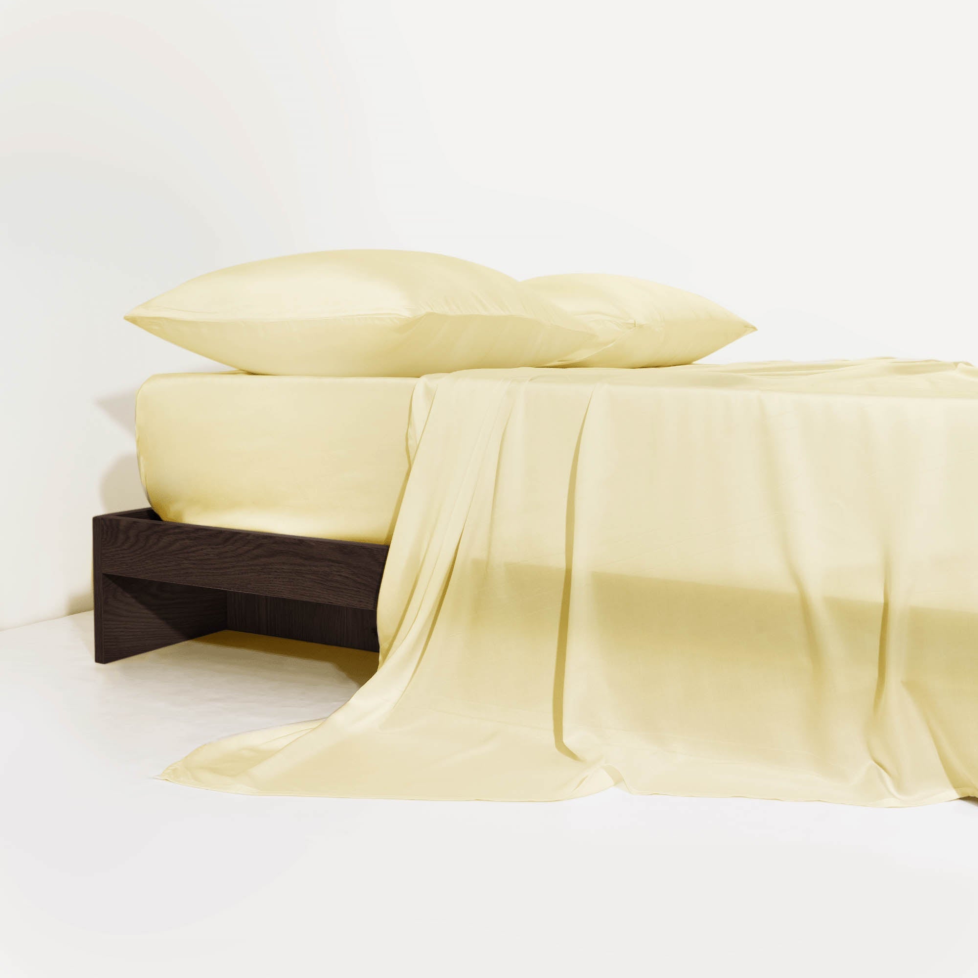 Bettlaken Ohne Gummizug Mit Atmungsaktiver Oberfläche - Schlafzimmer - Zartgelb - Voldeva