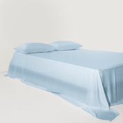 Bettlaken Ohne Gummizug Mit Atmungsaktiver Oberfläche - Schlafzimmer - Hellblau - Voldeva