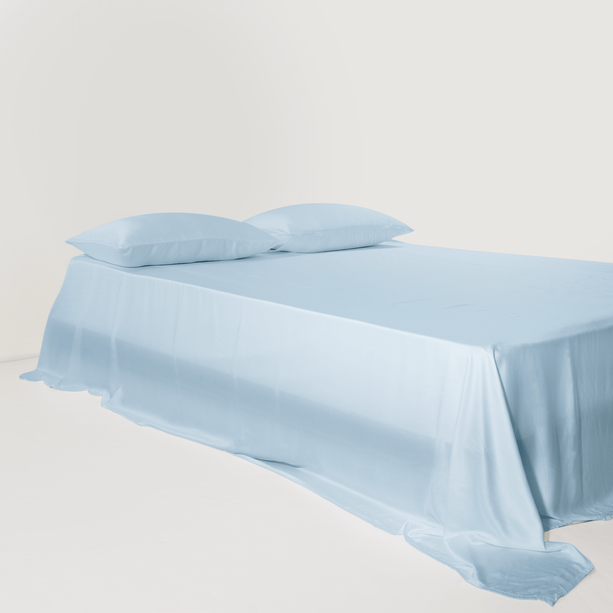 Bettlaken Ohne Gummizug Mit Atmungsaktiver Oberfläche - Schlafzimmer - Hellblau - Voldeva