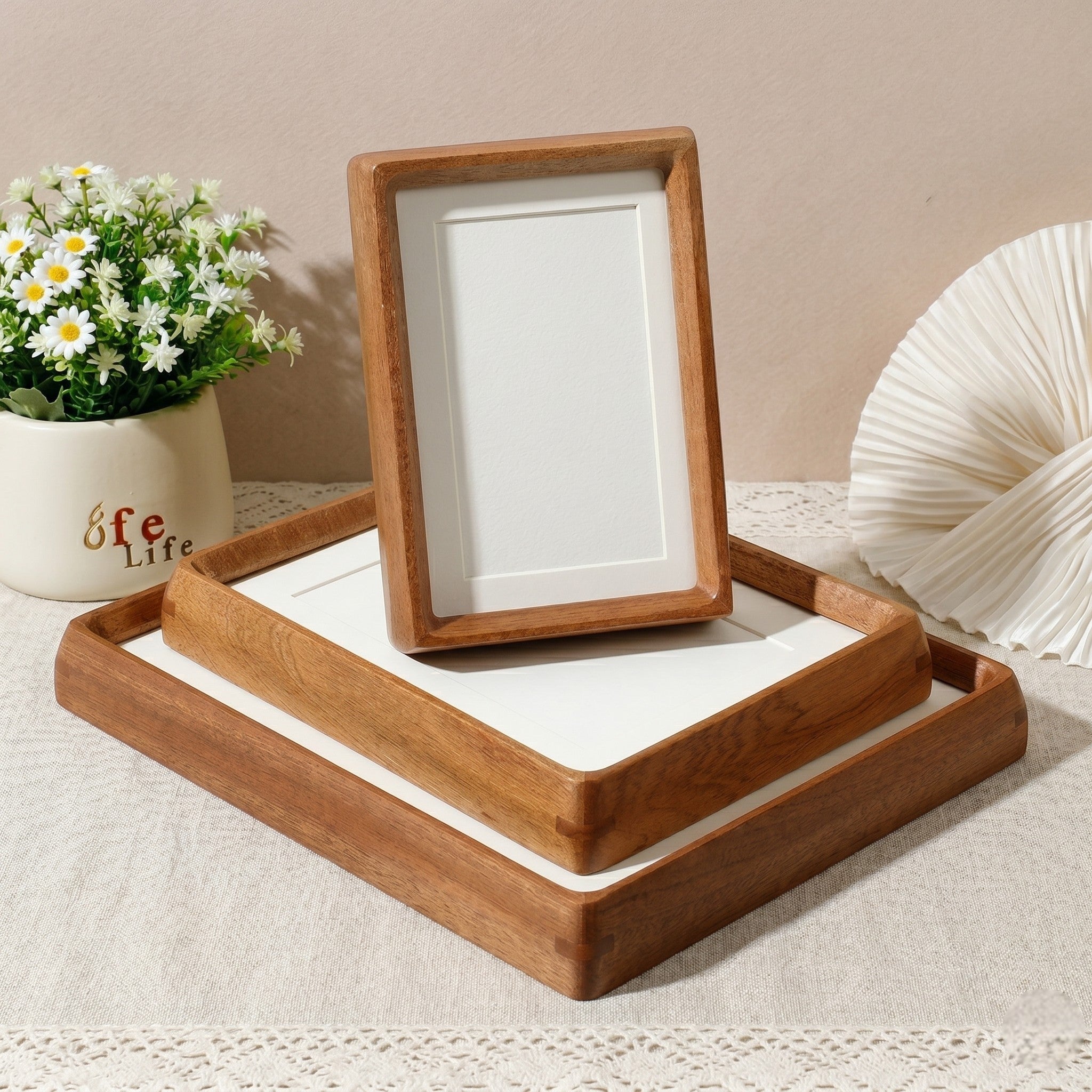 Minimalistische Bilderrahmen aus Holz - Holzrahmen - Dunkelbraun - Voldeva