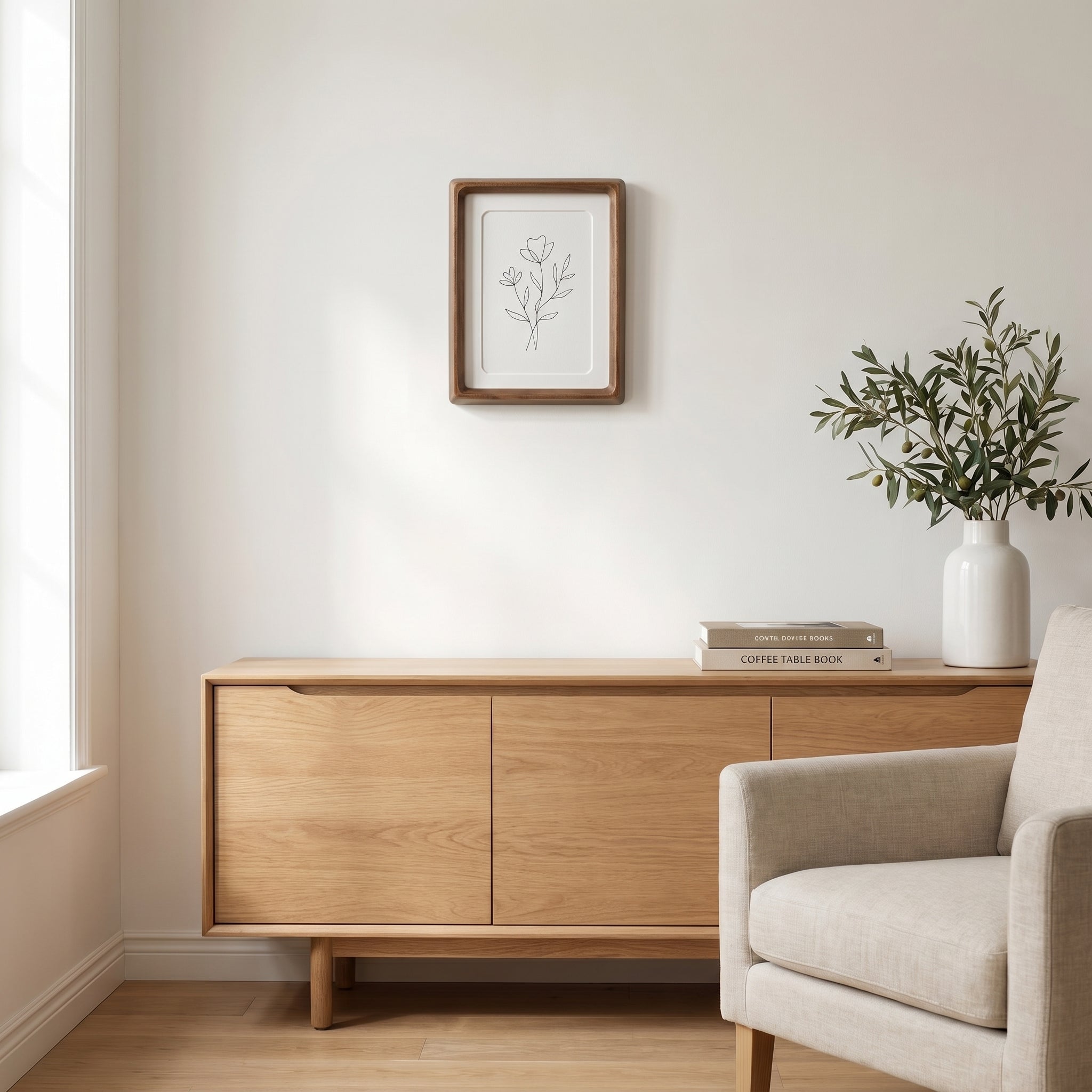 Minimalistische Bilderrahmen aus Holz - Holzrahmen - Dunkelbraun - Voldeva
