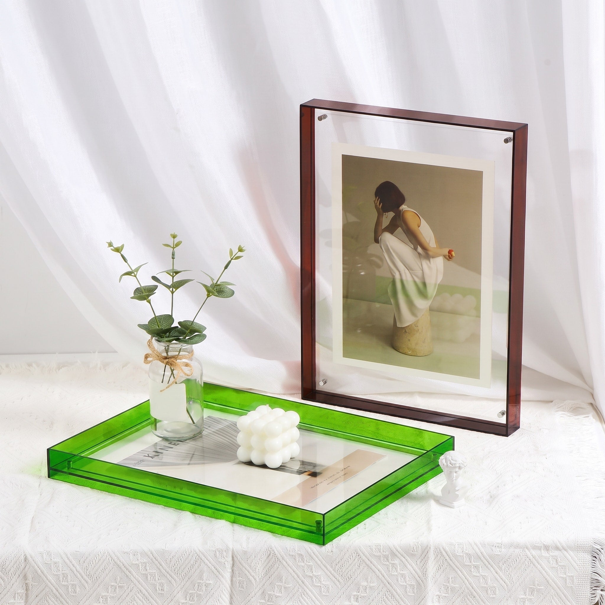 Bilderrahmen mit farbiger Acrylkante im Blockdesign - Picture Frames - Hellgrün - Voldeva