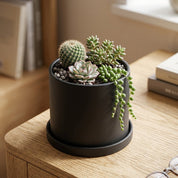 Blumentopf Zylindrisch Modern - Töpfe - Schwarz - Voldeva