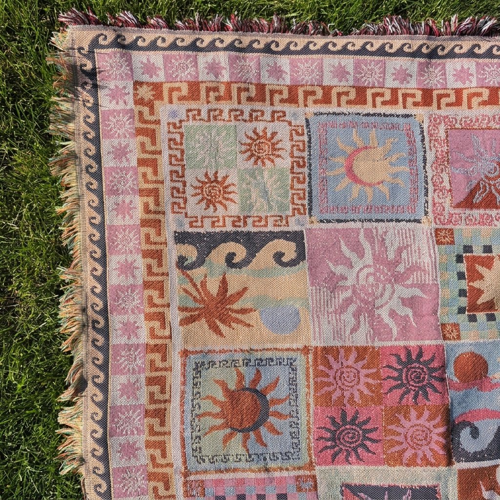 Boho Patchwork Fransenwurf Vintage-Decke - Decke - Voldeva