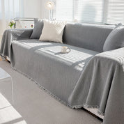 Couchüberwurf Mit Weichem Strukturiertem Design - Wohnzimmer - Grau - Voldeva