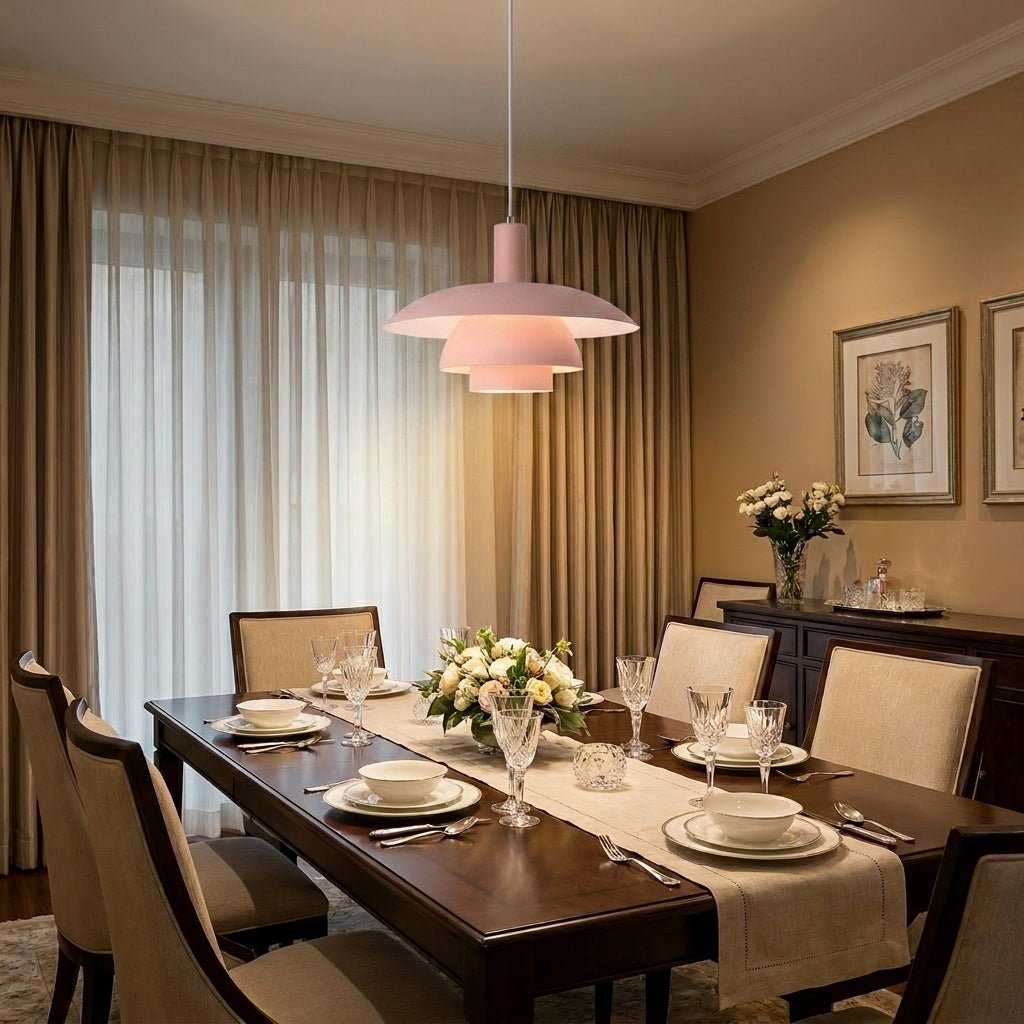 Dänische Stil LED Hängeleuchte Modernes Design - Deckenleuchte - Rosa - Voldeva