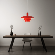 Dänische Stil LED Hängeleuchte Modernes Design - Deckenleuchte - Rot - Voldeva