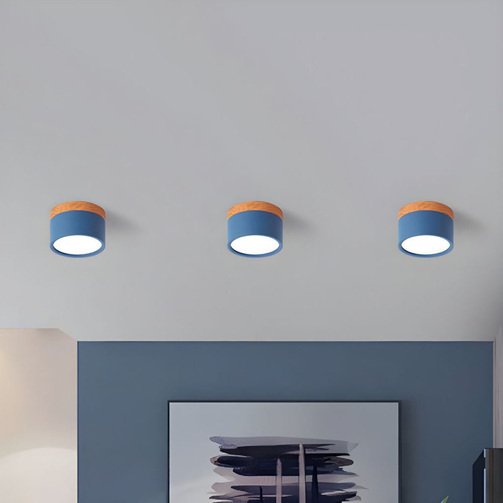 Deckenleuchte im minimalistischen Zylinder - Design - Deckenleuchte - Dunkelblau - Voldeva