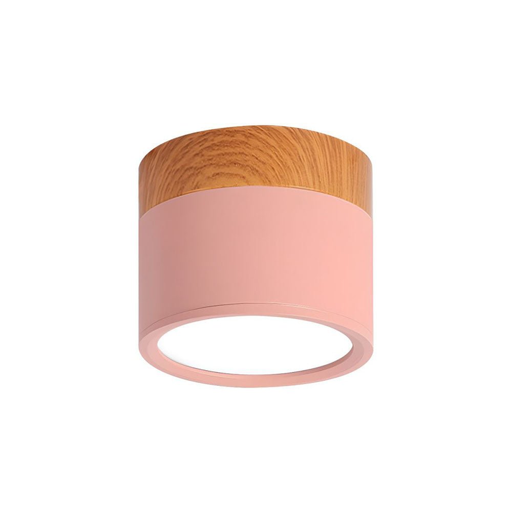 Deckenleuchte im minimalistischen Zylinder - Design - Deckenleuchte - Rosa - Voldeva