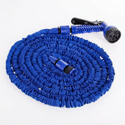 Dehnbarer Gartenschlauch mit Mehrfunktions - Sprühpistole - Ausziehbarer Gartenschlauch - Blau - Voldeva