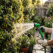 Dehnbarer Gartenschlauch mit Mehrfunktions - Sprühpistole - Ausziehbarer Gartenschlauch - Grün - Voldeva