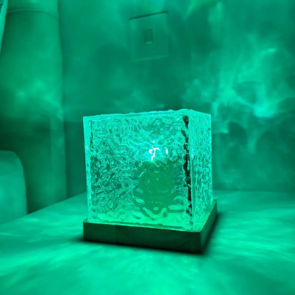 Dekorative Cube LED Tischleuchte Glas Eiswürfel Design - Tischlampe - Voldeva