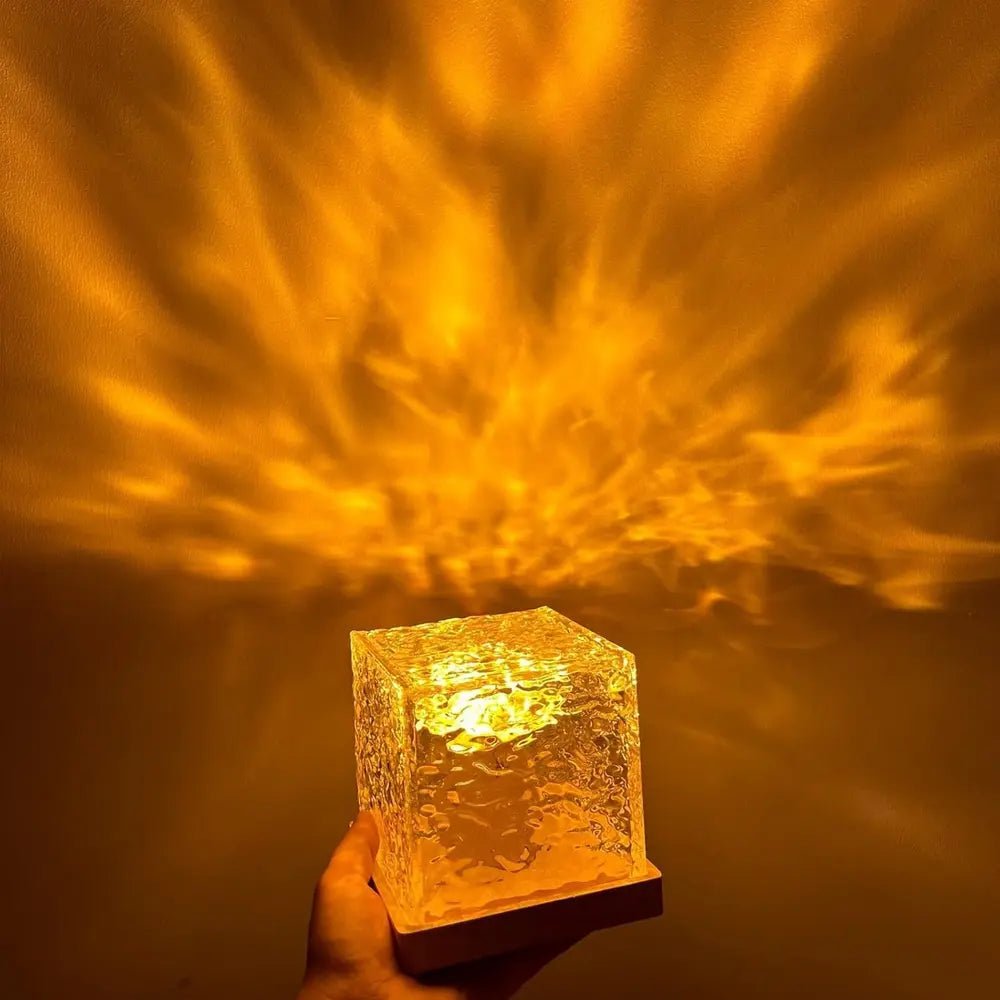 Dekorative Cube LED Tischleuchte Glas Eiswürfel Design - Tischlampe - Voldeva