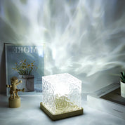 Dekorative Cube LED Tischleuchte Glas Eiswürfel Design - Tischlampe - Voldeva