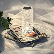 Dekorative Kristall Rose Diamant LED Tischleuchte - Tischlampe - Voldeva