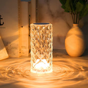 Dekorative Kristall Rose Diamant LED Tischleuchte - Tischlampe - Voldeva