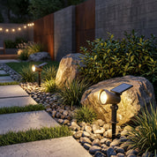 Dekorative Solar Gartenleuchte mit buntem Lichteffekt - Gartenbeleuchtung - Warmes Licht - Voldeva
