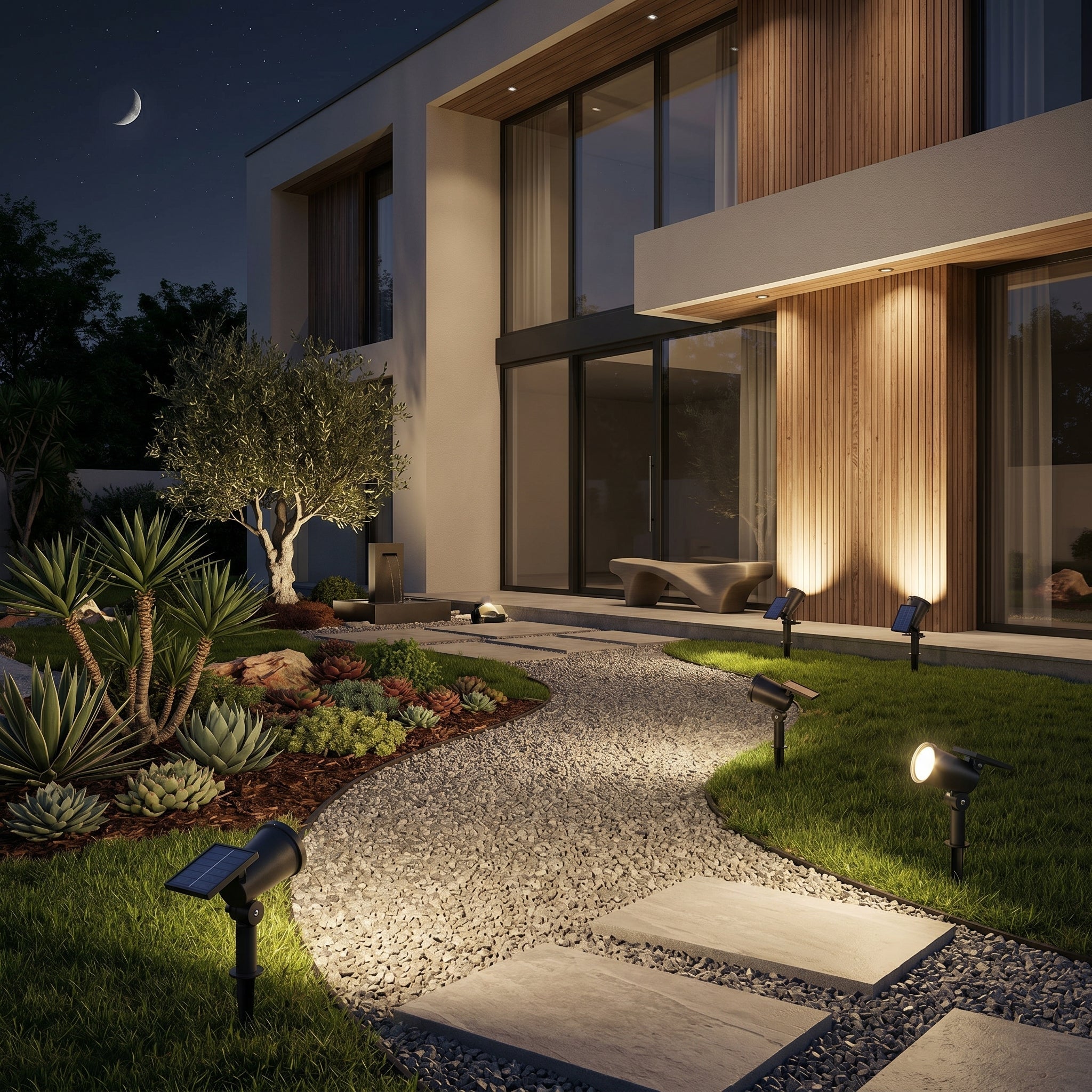 Dekorative Solar Gartenleuchte mit buntem Lichteffekt - Gartenbeleuchtung - Warmes Licht - Voldeva